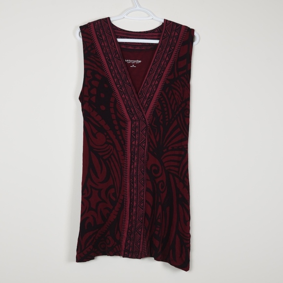 Soft Surroundings Dresses & Skirts - Soft Surroundings Red Wine Print Dress XS